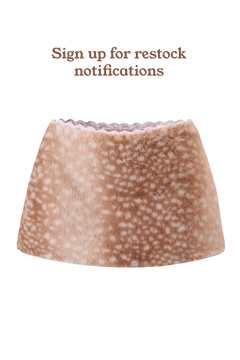 My True Form Fawn Mid-Rise Fur Lace Skirt - Angel Ruche