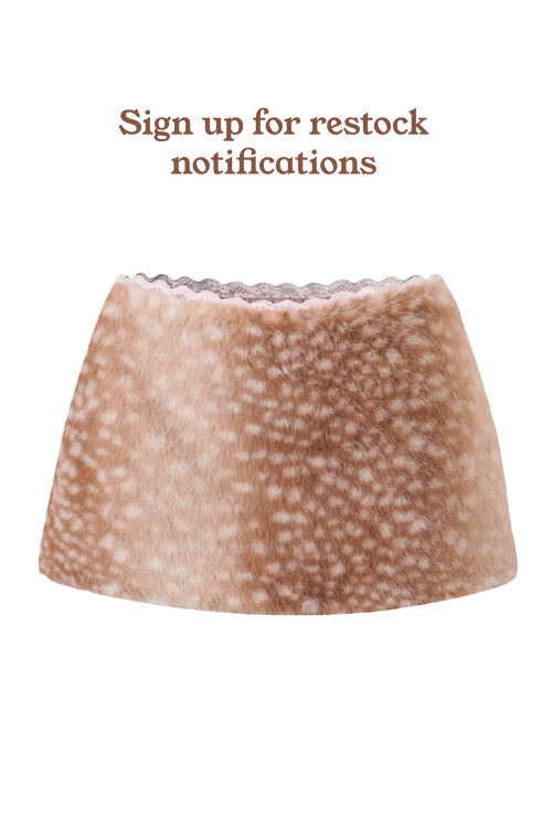 My True Form Fawn Mid-Rise Fur Lace Skirt - Angel Ruche