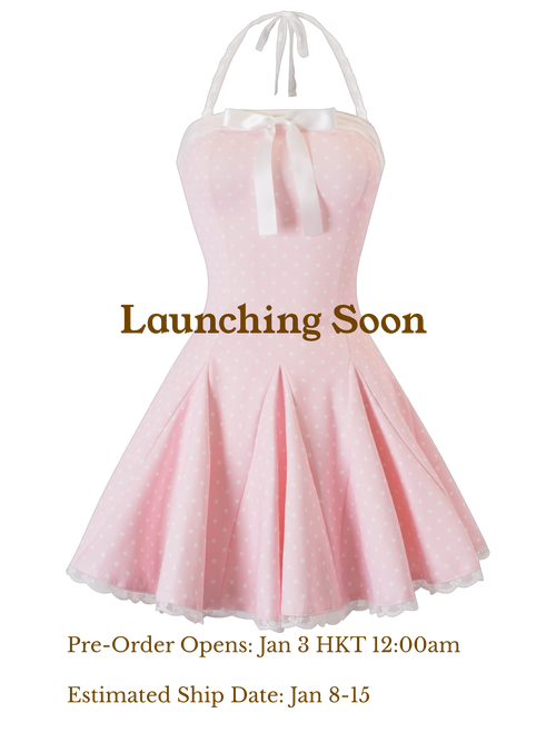 Dolly Polka Dot Dress + Petticoat (Pink)
