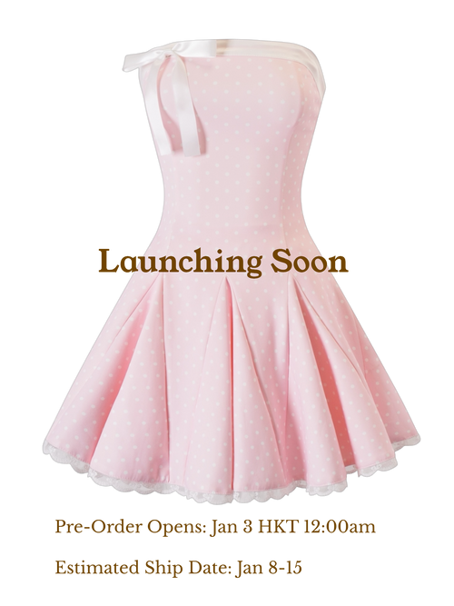 Dolly Polka Dot Dress + Petticoat (Pink)