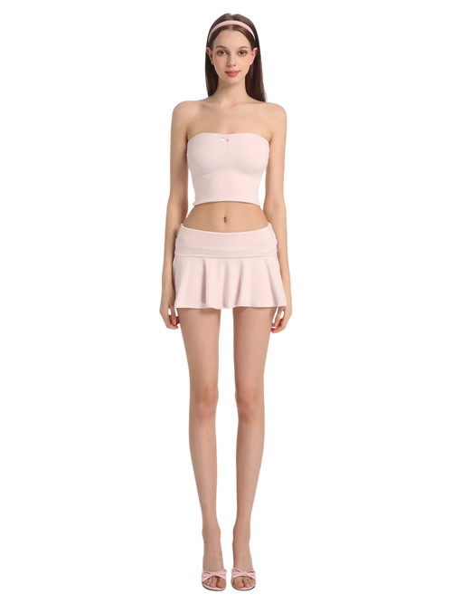 Pink Pilate Princess Ruched Tube Top - Angel Ruche