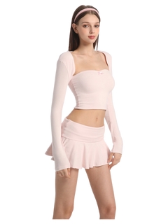 Pink Pilate Princess Long Sleeve Bolero Strug Cardigan