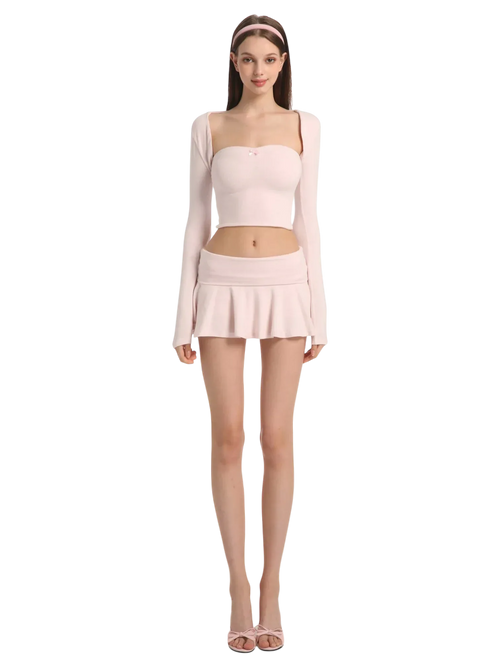 Pink Pilate Princess Long Sleeve Bolero Strug Cardigan - Angel Ruche