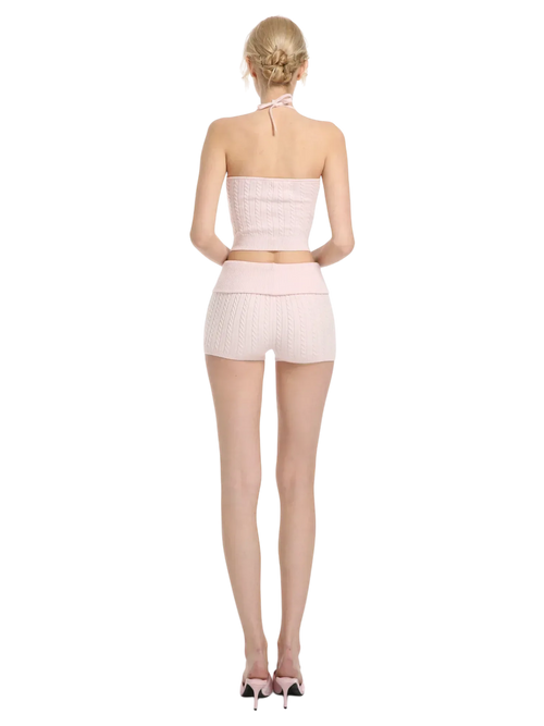 Spring Kissed Knit Halter (Baby Pink) - Angel Ruche