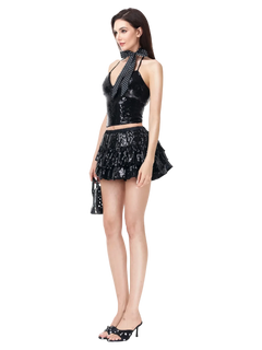Onyx Fairydust Sequin Matching Set (Black) - Angel Ruche