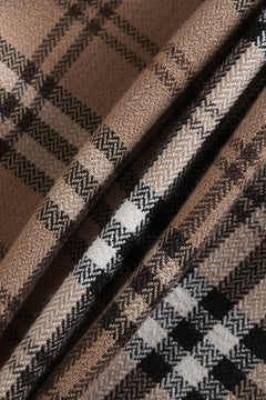 Girly Plaid Pleated Mini Skirt (Khaki)