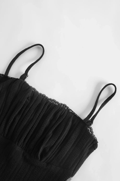 My True Form Cotton Cami Top (Black) - Angel Ruche