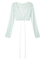 Ballerina Bliss Wrap Cardigan (Minty Green) - Angel Ruche