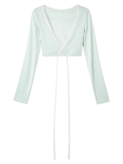 Ballerina Bliss Wrap Cardigan (Minty Green) - Angel Ruche