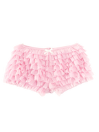 Delicate Pink Chiffon Ruffles Shorts
