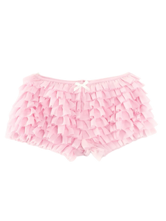 Delicate Pink Chiffon Ruffles Shorts - Angel Ruche