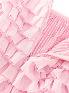 Delicate Pink Chiffon Ruffles Shorts - Angel Ruche