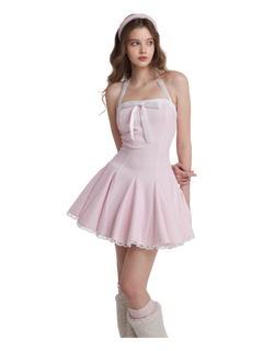Dolly Polka Dot Dress + Petticoat (Pink)