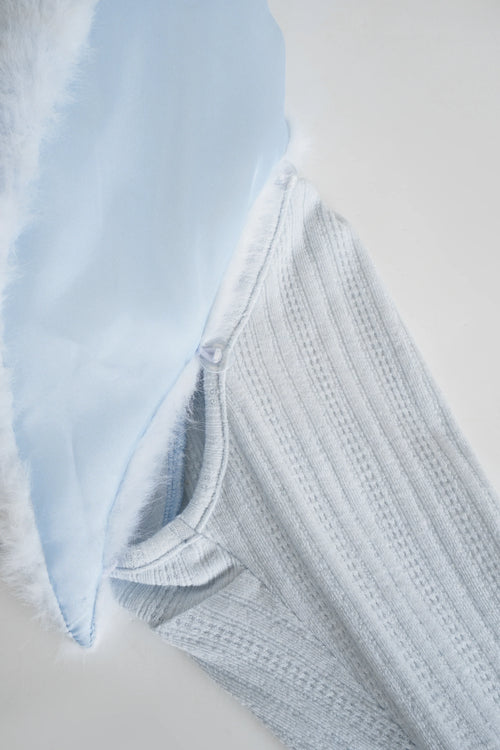 My True Form Fawn Fur Bolero Cardigan (Snow Blue) - Angel Ruche