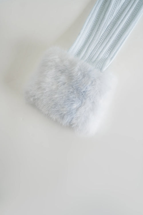 My True Form Fawn Fur Bolero Cardigan (Snow Blue) - Angel Ruche