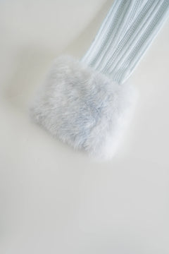 My True Form Fawn Fur Bolero Cardigan (Snow Blue) - Angel Ruche