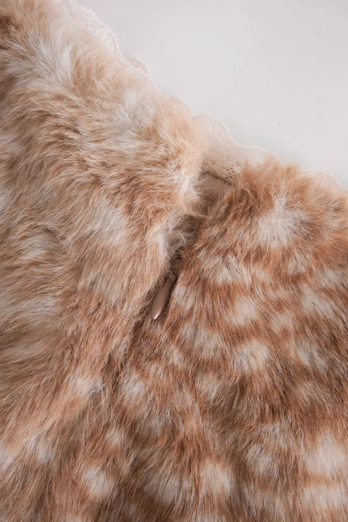 My True Form Fawn Mid-Rise Fur Lace Skirt - Angel Ruche