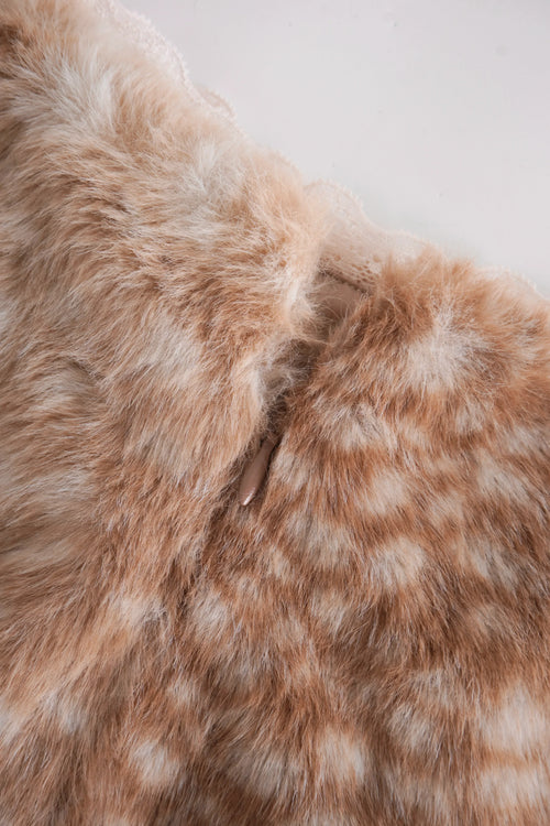 My True Form Fawn Mid-Rise Fur Lace Skirt - Angel Ruche