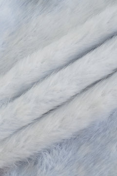 My True Form Fawn Mid-Rise Fur Lace Skirt (Snow Blue)