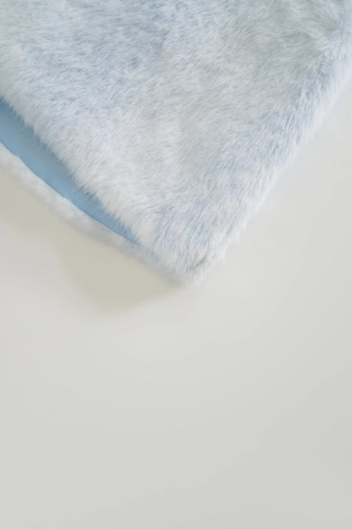 My True Form Fawn Mid-Rise Fur Lace Skirt (Snow Blue) - Angel Ruche