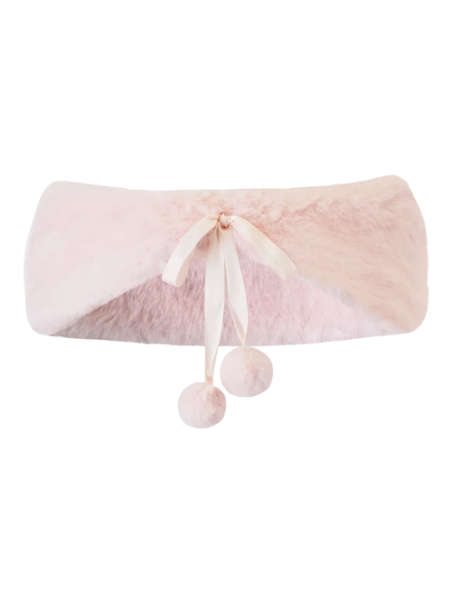 Sugar Pom Fur Pullover Stretchy Shoulder Cape (Pink) - Angel Ruche