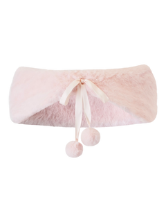 Sugar Pom Fur Pullover Stretchy Shoulder Cape (Pink)