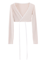Ballerina Bliss Wrap Cardigan (Beige)