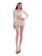 Ballerina Bliss 3 Piece Set (Beige) - Angel Ruche