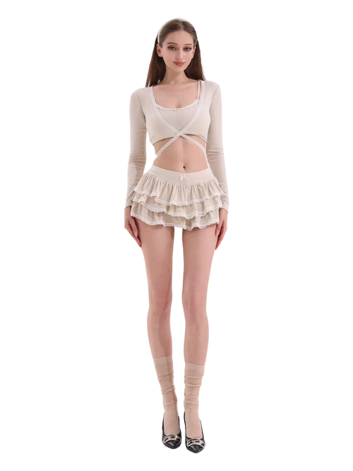 Ballerina Bliss Bralette (Beige) - Angel Ruche