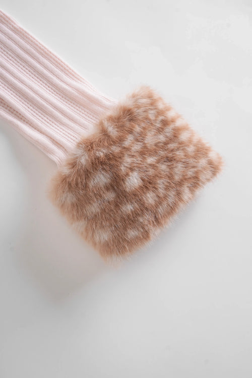 My True Form Fawn Fur Collar + Cuff Set (Light Brown) - Angel Ruche