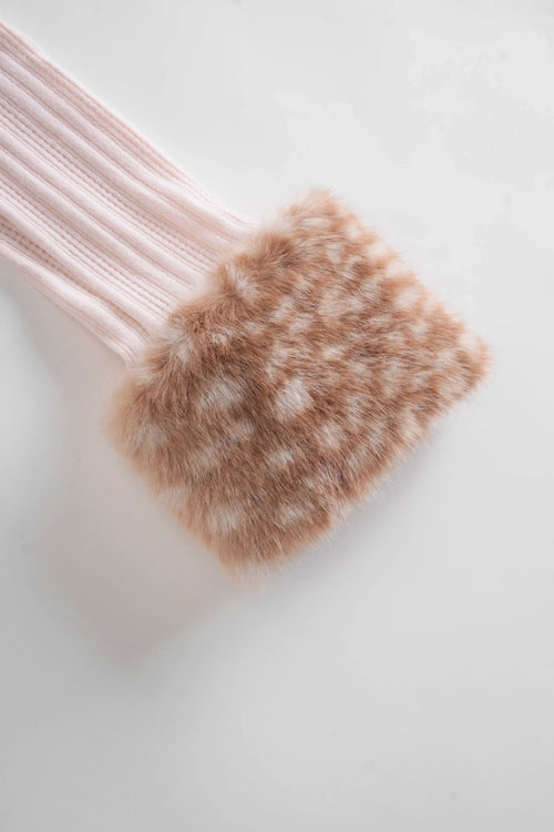 My True Form Fawn Fur Collar + Cuff Set (Light Brown) - Angel Ruche