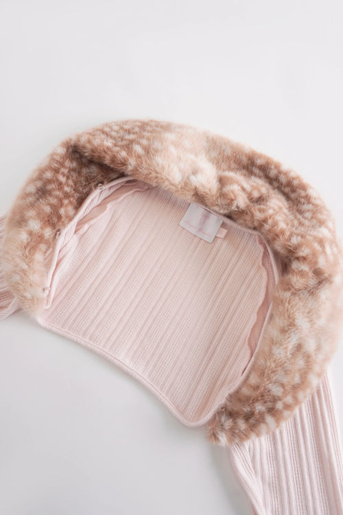 My True Form Fawn Fur Collar + Cuff Set (Light Brown) - Angel Ruche