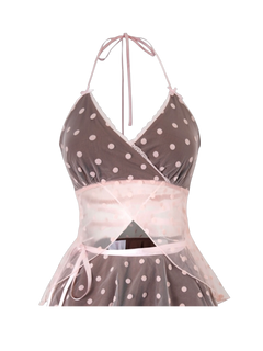Maison Polka Babydoll Top