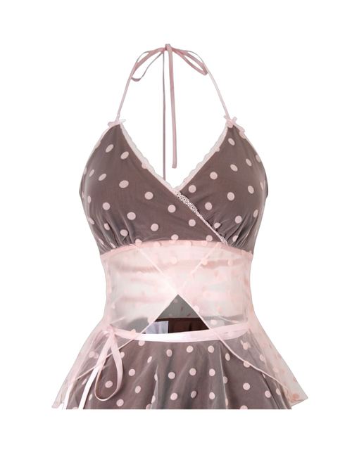 Maison Polka Babydoll Top