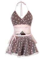 Maison Polka Babydoll Wrap Set