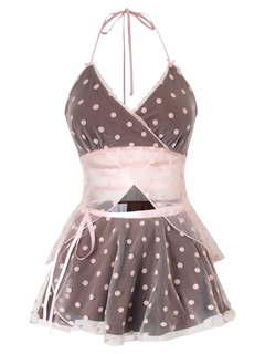 Maison Polka Babydoll Wrap Set - Angel Ruche