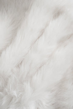Sugar Pom Fur Pullover Cape (White) - Angel Ruche