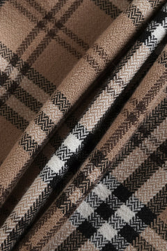 Girly Plaid Pleated High Rise Skirt (Khaki) - Angel Ruche