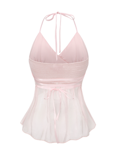 Pirouette Babydoll Wrap Top (Sequin Pink)