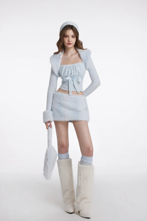 My True Form Cotton Cami Top (Snow Blue)
