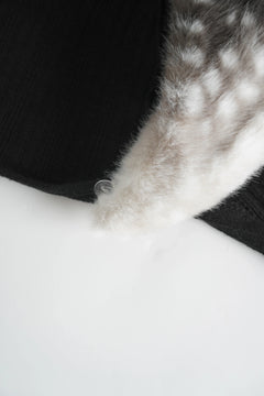 My True Form Fawn Fur Bolero Cardigan (Black) - Angel Ruche