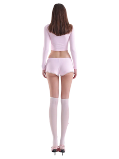 Tulle Ribbon Loose Socks (Pink) - Angel Ruche