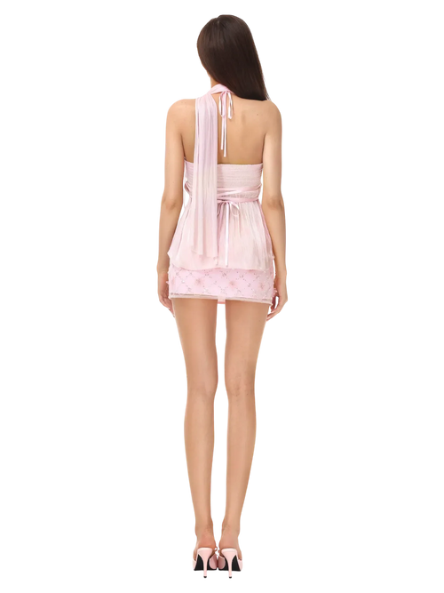 Averie Beaded Sequin Skirt + Lace Shorts - Angel Ruche