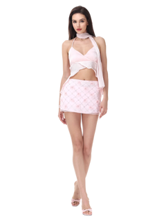 Averie Beaded Sequin Skirt + Lace Shorts - Angel Ruche