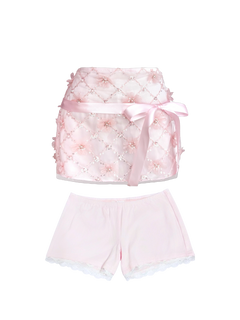 Averie Beaded Sequin Skirt + Lace Shorts