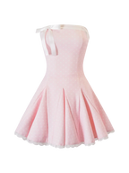 Dolly Polka Dot Dress + Petticoat (Pink)