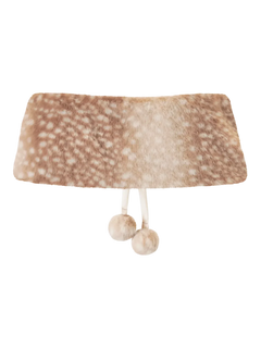 Sugar Pom Fur Pullover Cape (Deer Print) - Angel Ruche