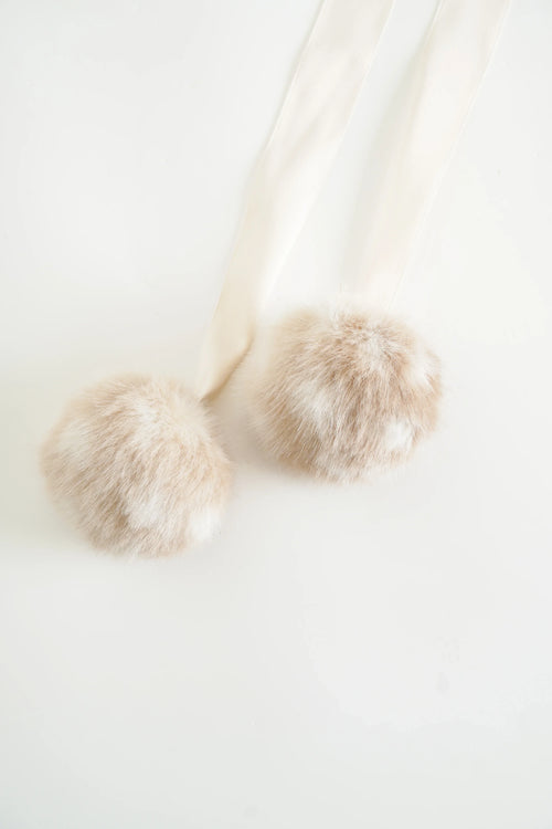 Sugar Pom Fur Pullover Cape (Deer Print) - Angel Ruche