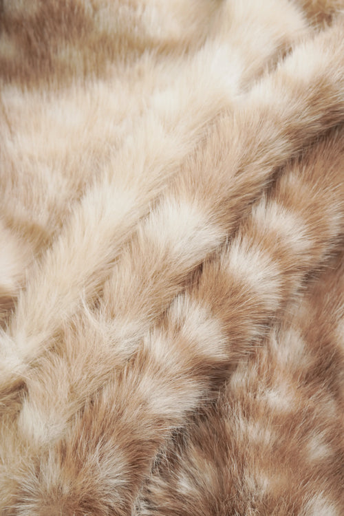 Sugar Pom Fur Pullover Cape (Deer Print) - Angel Ruche