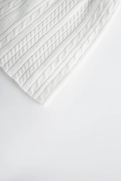 Marshmallow Cable Knit Skirt (White)